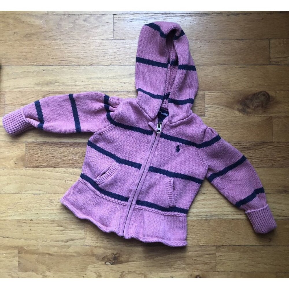 Ralph Lauren Polo 18M Zip Up Cardigan Sweater